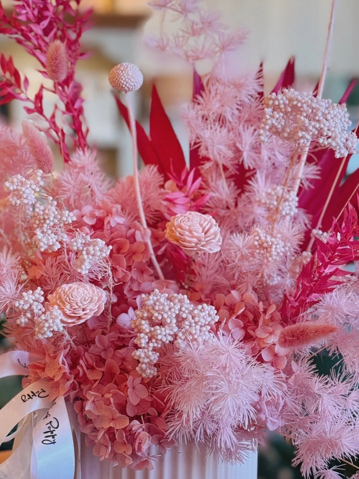 "Pink Pony Club" Dried Flower Arrangement