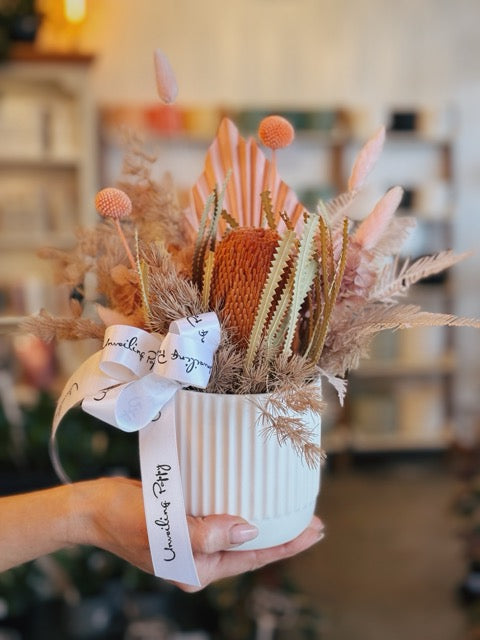"Touch of Blush" Dried Flower Arrangement