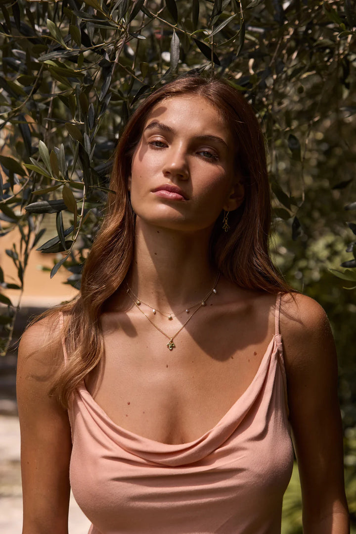 Soleil Pearl Gold Necklace