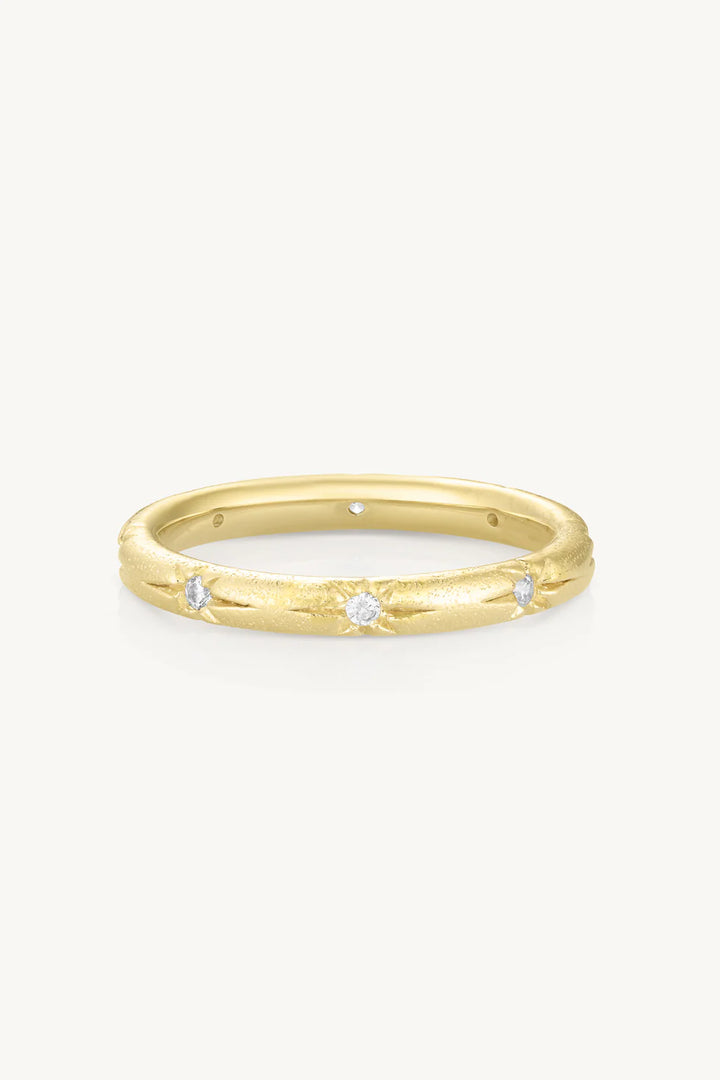 Starburst Gold Stacking Band