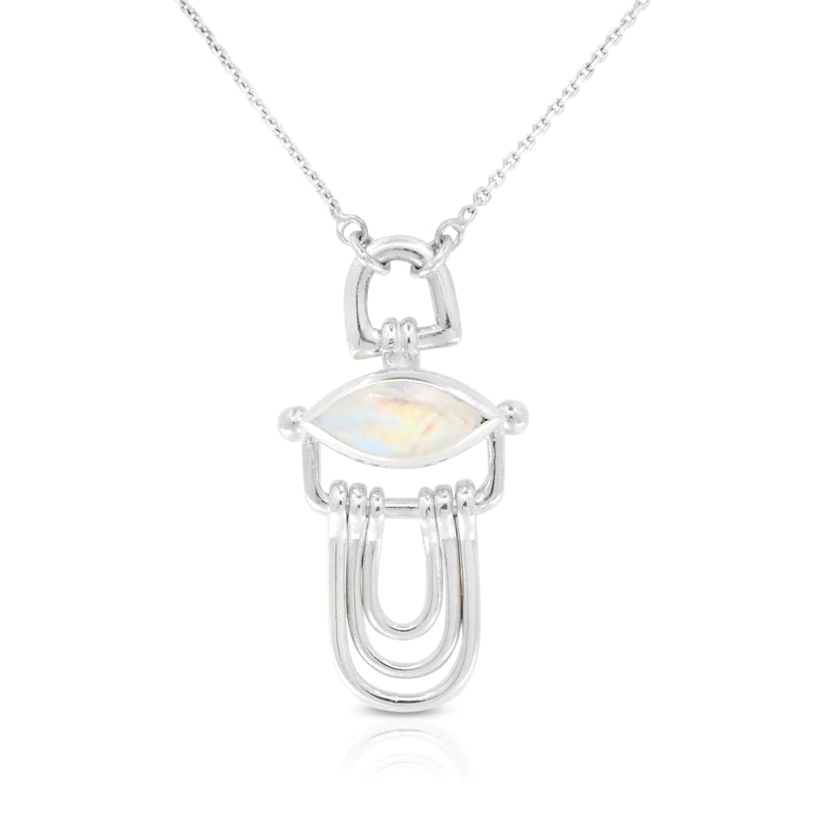 Athena Moonstone Silver Necklace