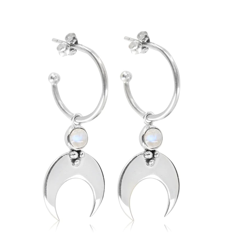 Baby Eclipse Silver Hoops