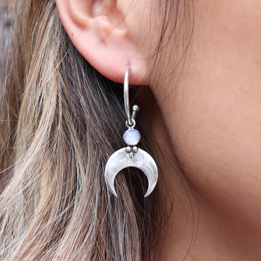 Baby Eclipse Silver Hoops