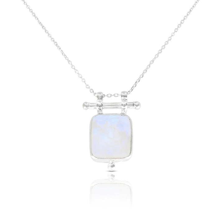 Etheria Moonstone Silver Necklace