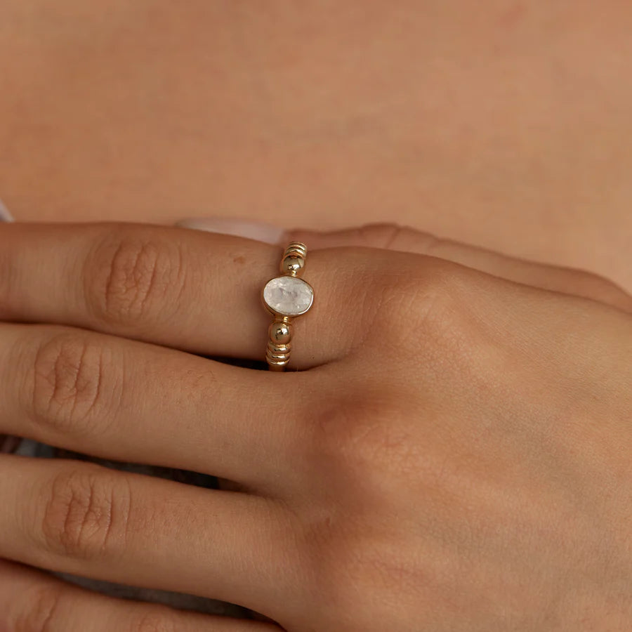 Harper Moonstone Gold Ring