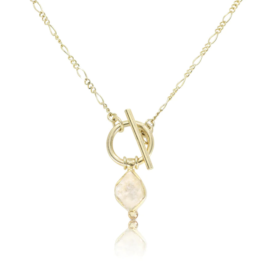 Herkimer Diamond Gold Necklace