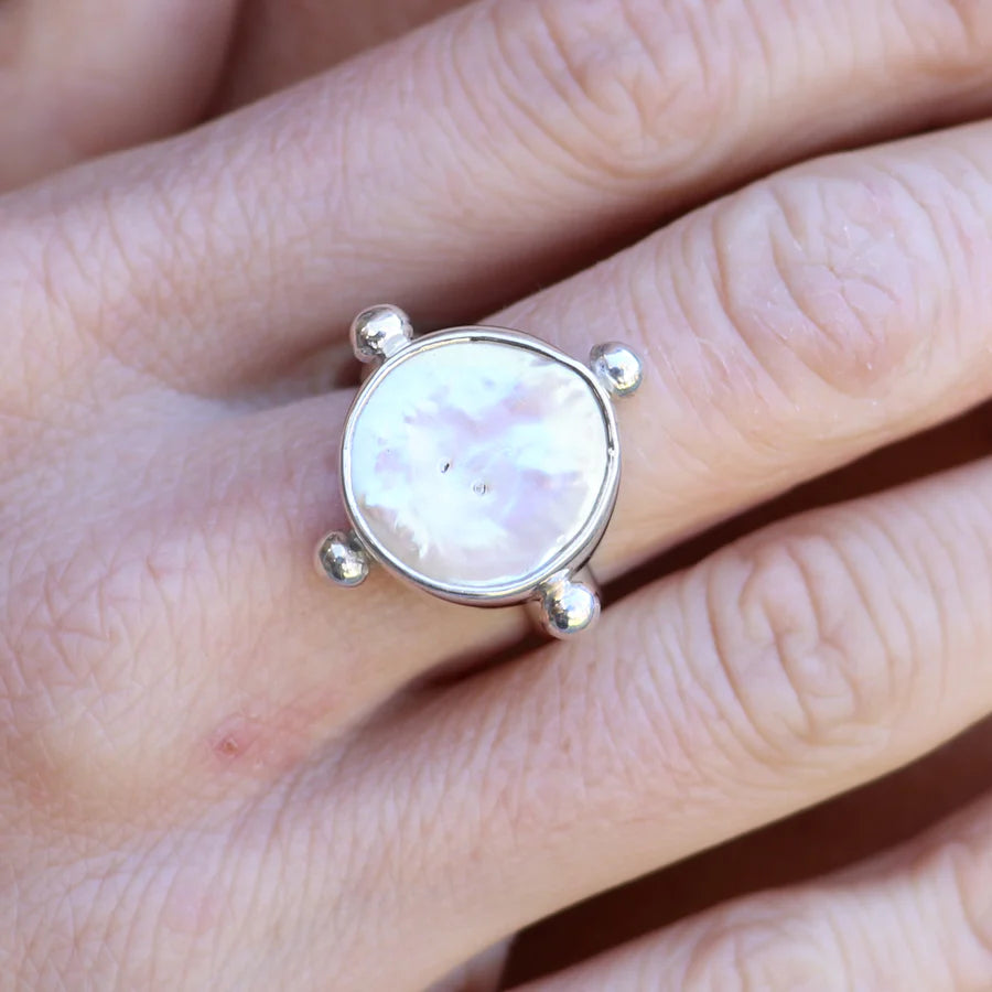 Lost Pearl Silver Ring