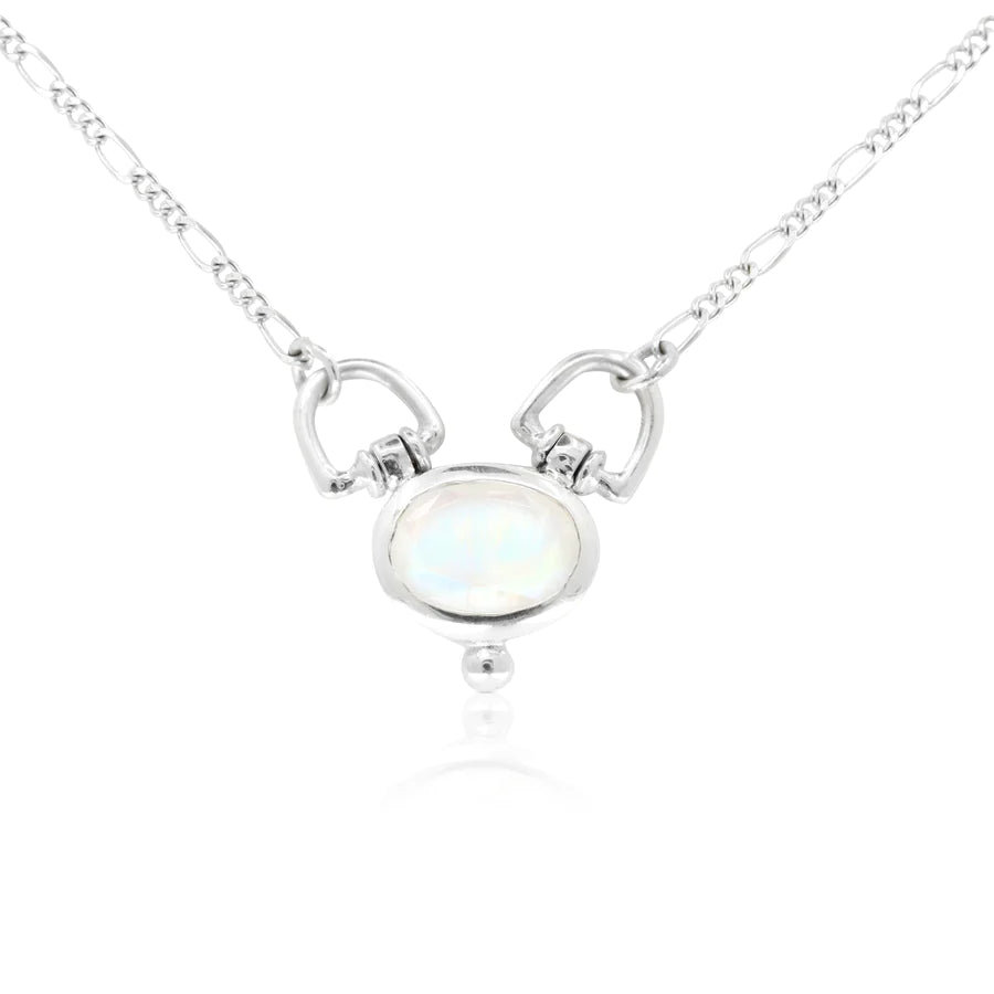 Lyra Moonstone Silver Necklace