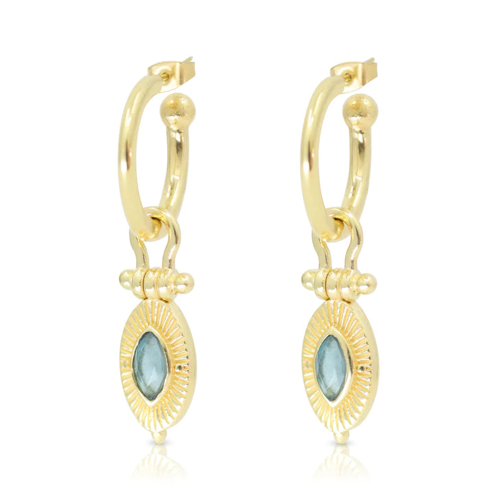 Radiance Apatite Gold Hoops