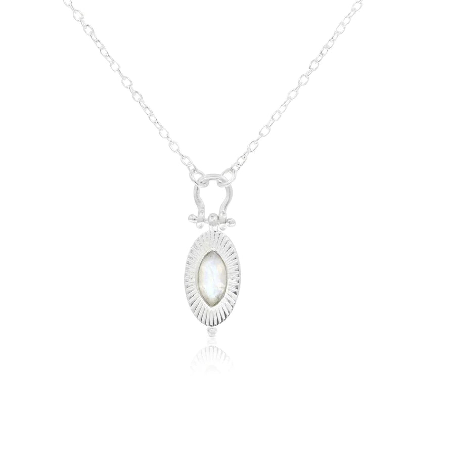 Radiance Moonstone Silver Necklace