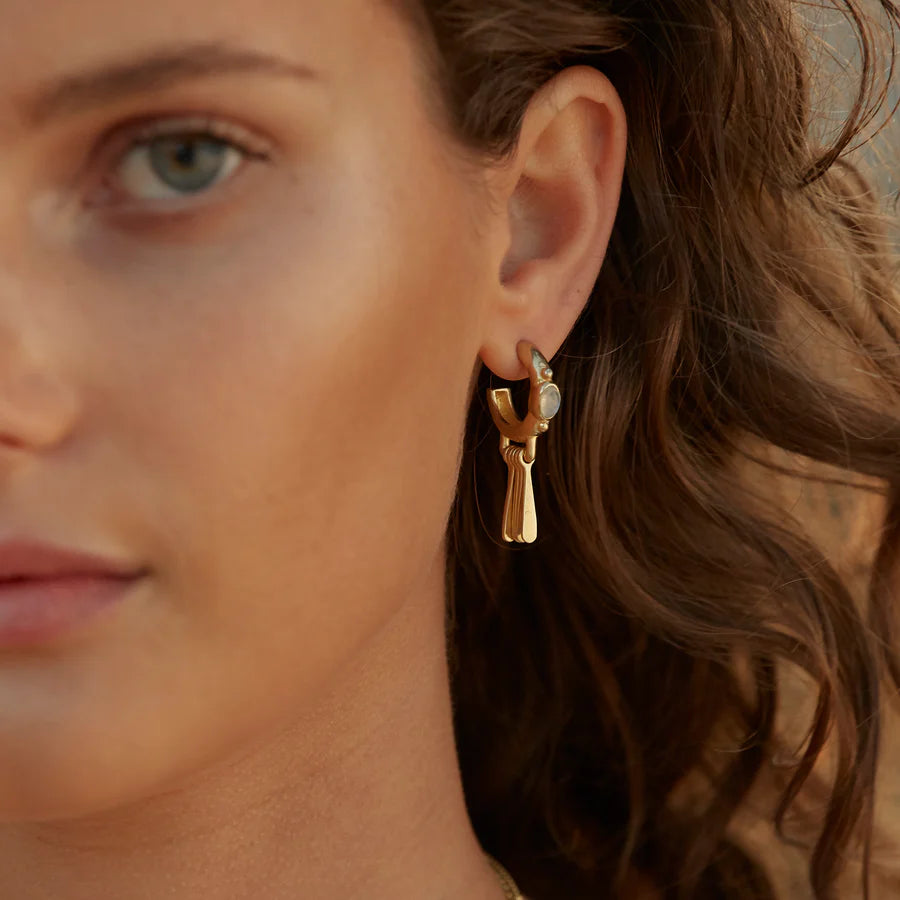 Tassel Gold Hoops